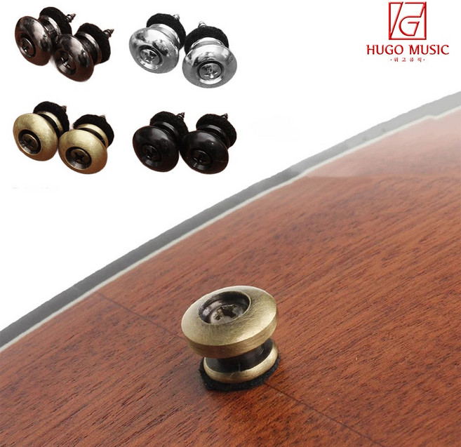 위고뮤직 SAC-4H 기타 우쿨렐레 멜빵고리 스트랩락 엔드핀, 카키