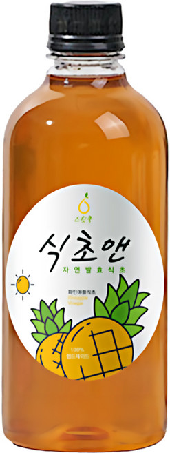 스윗쿡 식초앤 천연 자연 발효 파인애플식초 수제100%, 1개, 500ml