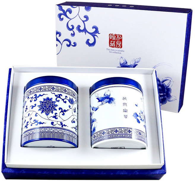 龍源茶品 梨山青花御宴頂級烏龍茶葉禮盒, 75g, 1套, 2個裝