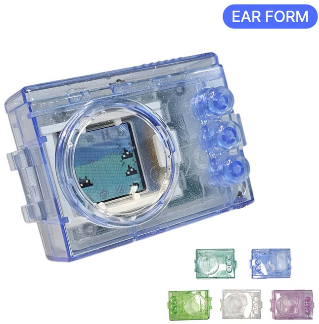 이어폼 디지몬 다마고치 벽돌 호환 클리어 케이스, 청록 D027