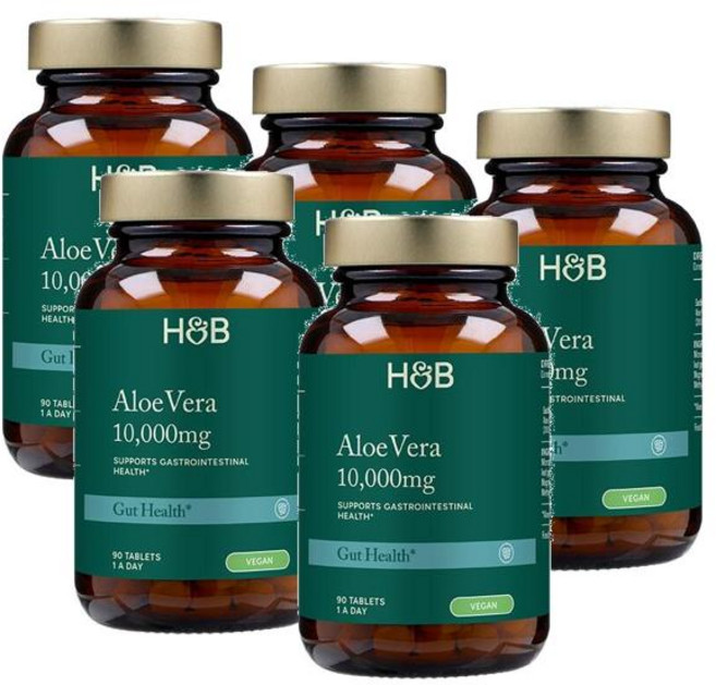 홀랜드앤바렛 알로에베라 10000mg 거트 헬스 타블렛 Holland & Barrett Aloe Vera, 5개, 90정