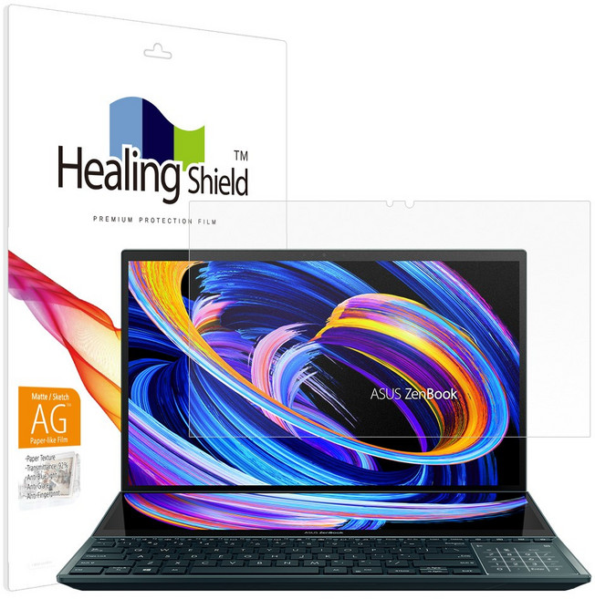 에이수스 젠북 프로 듀오 15 OLED UX582 항균 종이질감 블루라이트차단 액정보호필름, 1개