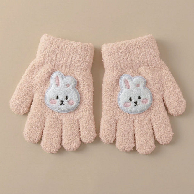 보드라미 자수장갑 니트 신생아 유아 아기 손가락장갑 방한 겨울