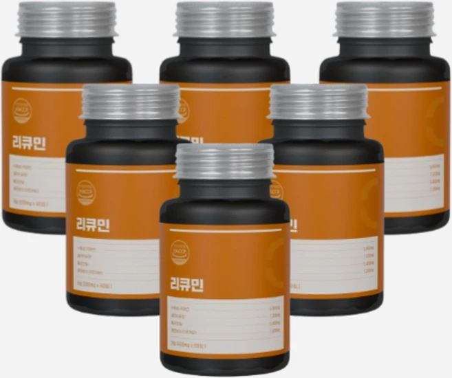 리큐민 수용성 커큐민 샐러리씨앗 타트체리, 6박스, 60정 - 쿠팡