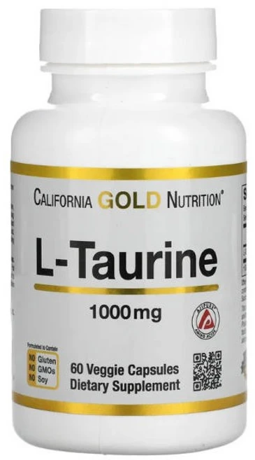 California Gold Nutrition L-타우린 AjiPure 1 000mg 베지 캡슐 60정, 1개 - 쿠팡