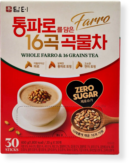 담터 통파로를 담은 16곡 곡물차 30T, 20g, 1개, 30개입