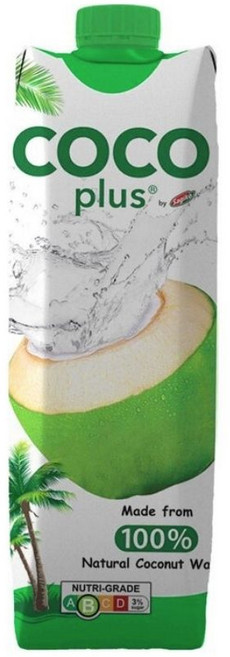 Cocoplus 100% 天然椰子水, 12個, 1L