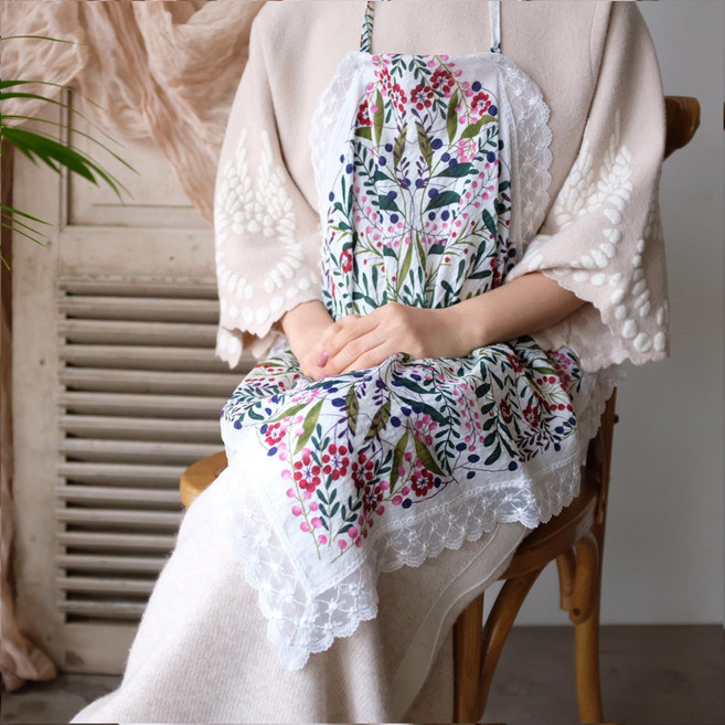 [크리스찬 오자르] 15. 단품 꽃 모음-에티켓 앞치마 에티켓 손수건 쁘띠 손수건 쁘띠 스카프 김수미 앞치마.