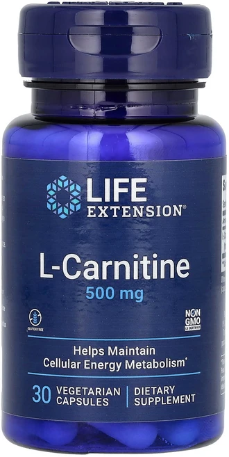 Life Extension 라이프익스텐션 L-카르니틴 500mg 베지캡슐30정 엘카르니틴, 1개, 30정 - 쿠팡