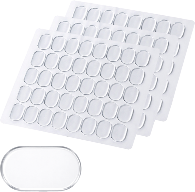 투명 양면 접착 패드 피규어 고정 스티커 미끄럼방지 젤 패드 소품 고정 테이프 13x8mm, 120개