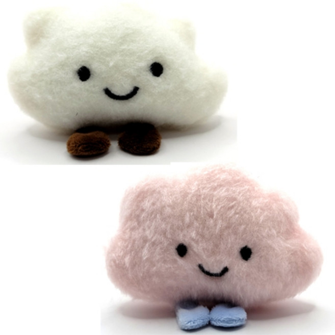 솜사탕 키링 인형 가방걸이 가방고리 열쇠고리 동물인형 곰돌이 곰 구름 천사리본