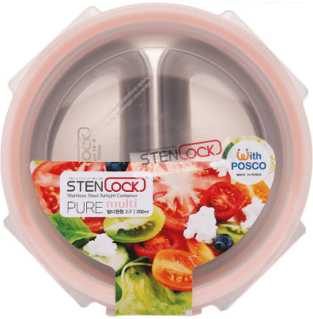 스텐락 퓨어 멀티 원형 1호 밀폐용기, 12개, 단품