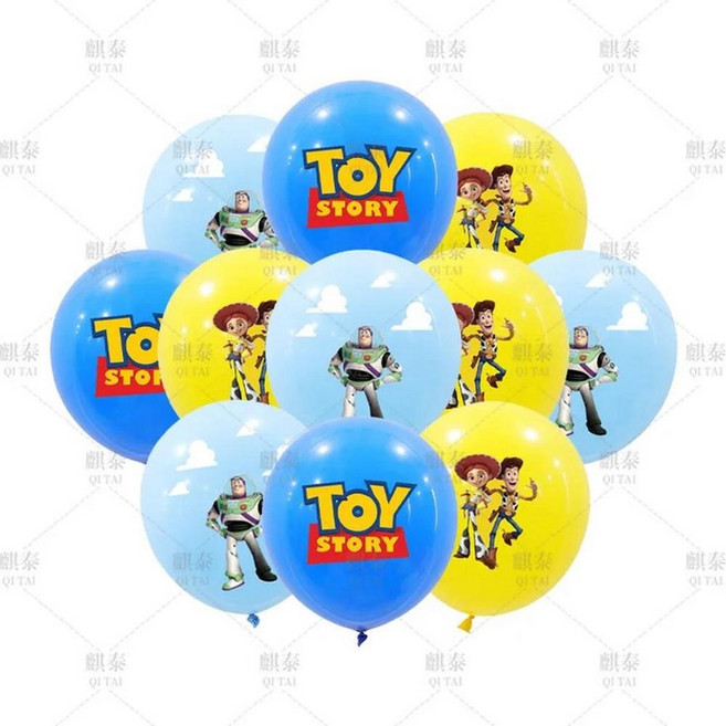 토이 스토리 생일 파티 테마 축하 장식 식기 풍선 사진 배경, 1개, 15. 18pcs balloon