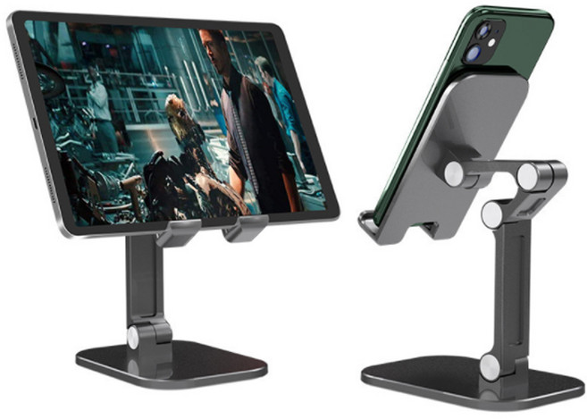 누워서 침대 탁상 핸드폰 태블릿 타블렛 폴딩 거치대, 1-폴딩거치대-블랙, 1개