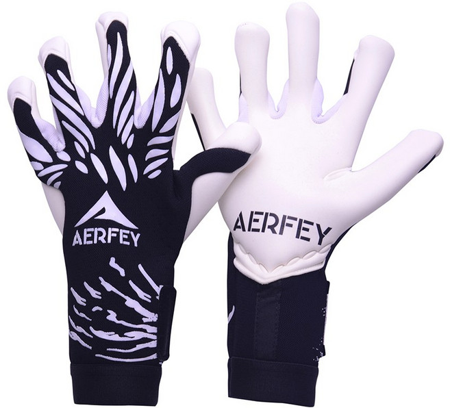 FEY 축구 골키퍼 장갑 강한 그립 성인용 사이즈 10, szie 9, Bla White