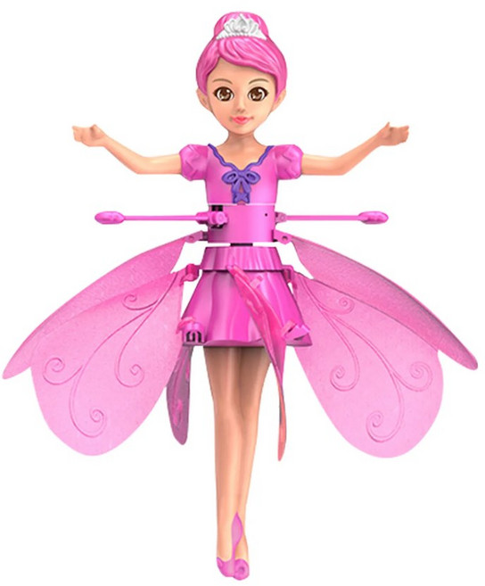 14세이상 귀여운 빛나는 인형 비행 마술 요정 제스처 센서 회전 및 춤 헬리콥터 크리스마스 선물 1PCS, B, 1개