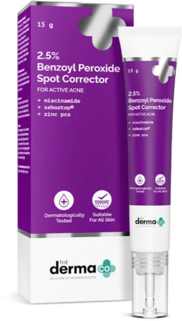 The Derma co. 2.5% Benzoyl Peroxide Spot Corrector To Soothes The Skin - 15 g (Pack of 2), 2개, 15g - 쿠팡