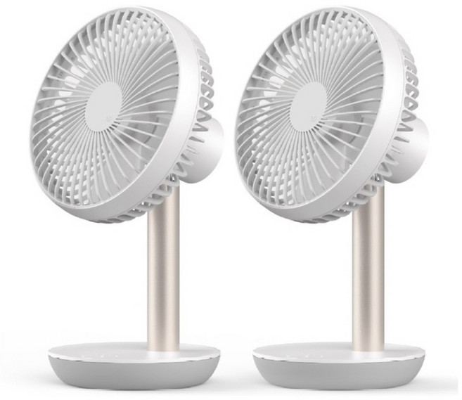 루메나 탁상용 무선 선풍기 2개 N9-FAN STAND Plus, 화이티+블랙