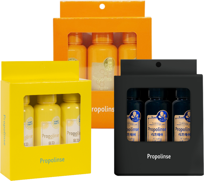 프로폴린스 가글 프로150ml*3병+유자150ml*3병+리프레쉬150ml*3병, 1개