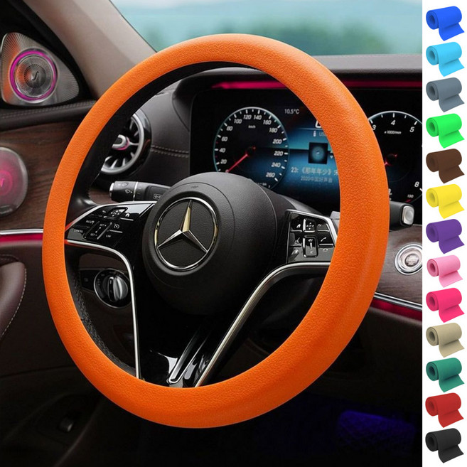 오루아 논슬립 실리콘 핸들커버 원형 D컷 공용, 레드