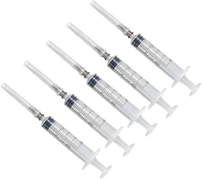 리브온 소분 다용도 작업 니들 분리 스포이드 주사기 5ML, 5개, 투명