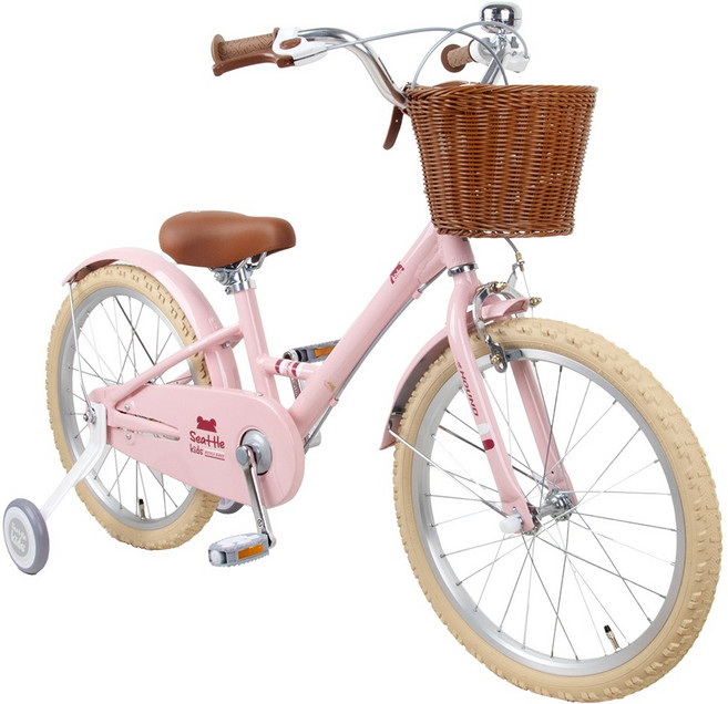 2026 시애틀 키즈 A 20형 알루미늄 어린이 네발 자전거 보조바퀴 포함 (6세-8세), 1개, 136cm, 라이트핑크/미조립박스