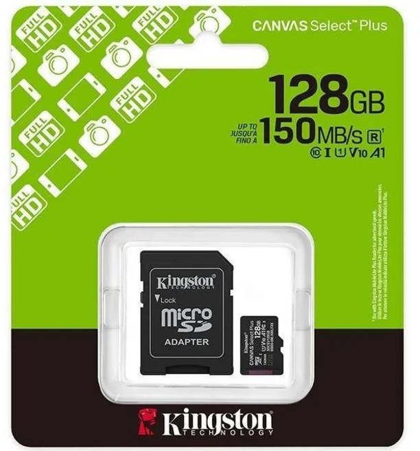 Kingston 金士頓 microSDXC 128GB 記憶卡 UHS-I U1 A1 SDCS3/128G, 1個