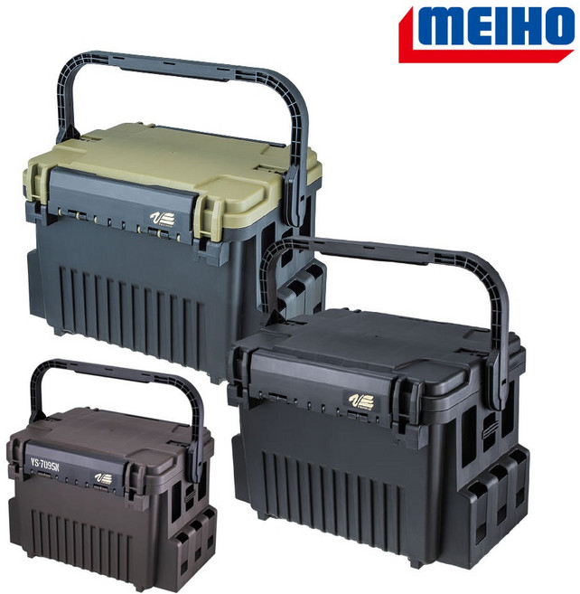 메이호 VS-7095N 루어 원투 선상 쭈꾸미 갑오징어 광어 낚시 의자 채비 태클박스, BLACK, 1개