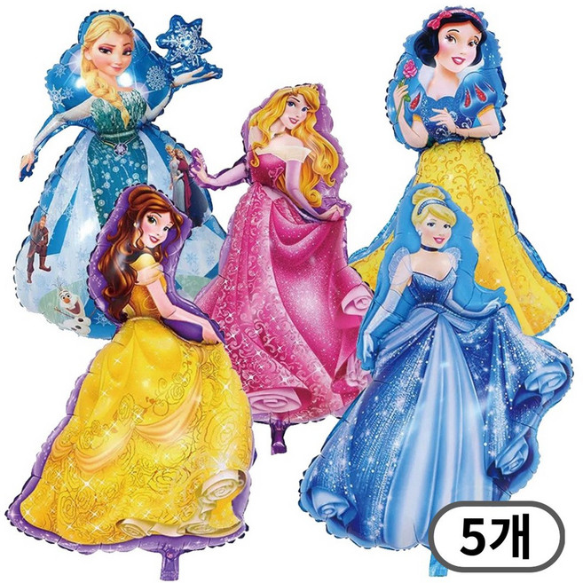 스마일파티 대형 공주 공주님 풍선 5종, 1세트