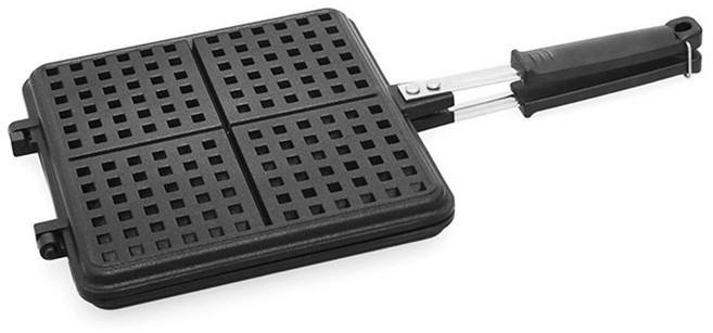 가정용 양면 빅사이즈 와플 팬 24x22cm 캠핑 브런치, 1개, 24cm