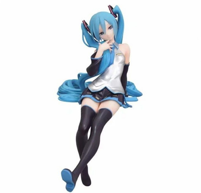 애니메이션 하츠네 미쿠 카이토 블랙 스타 레드 화이트 유니폼 피규어 인형 모델 팬 선물, 1개