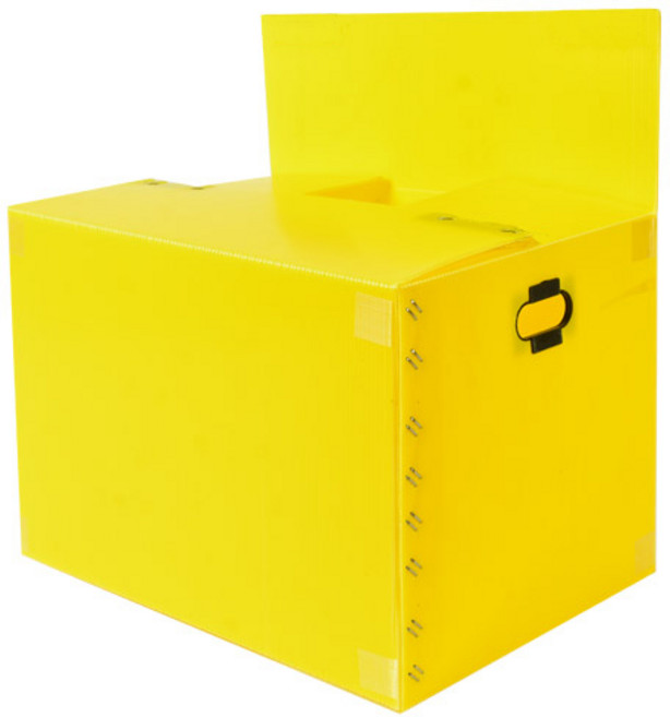 뉴프라테크 이사박스 5호(고급형)-5개묶음 [모서리 필라멘트테이프 부착 박스], 노랑, 5개