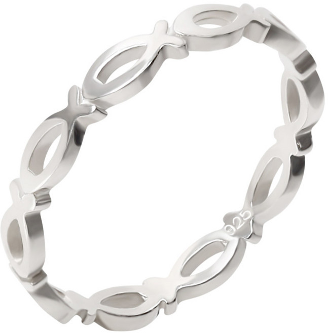 [라울스톤] 925 SILVER 엘리아 물고기 실버 은 반지 행운 우정 애끼반지