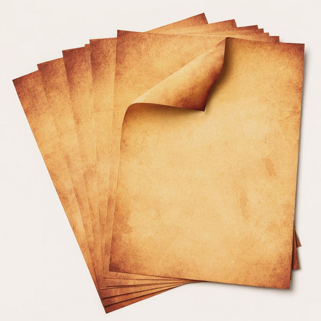 레트로 빈티지 편지지 잉크젯 프린터 출력용 인쇄용지 50매 크리베라, 1팩, 01. 라이트 브라운 (소프트 빈티지) / 50매