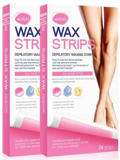 와브 왁싱 스트립 48매 팔 다리 셀프 제모 패치 패드 테이프, 1개