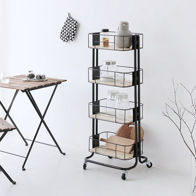 마켓비 CESNA 트롤리 카트 4단, 블랙 9559.9451