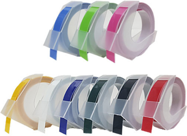 모텍스 또각이 리필테이프 엠보싱 이니셜 다이모 테이프, 또각이 리필테이프 (Pastel/Pink)-분홍, 1개, 2m