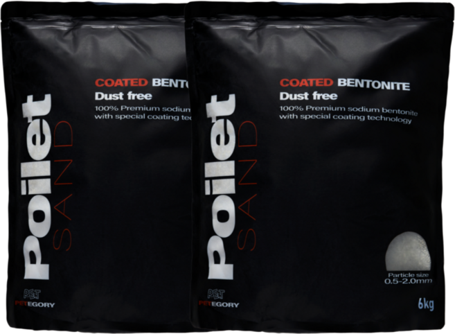 포일렛샌드 더스트프리 벤토나이트 고양이모래, 6kg, 4개, 무향