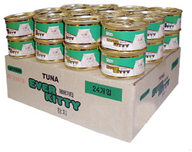에버키티 BOX 고양이캔 80G 캔, 24개, 참치 - 쿠팡