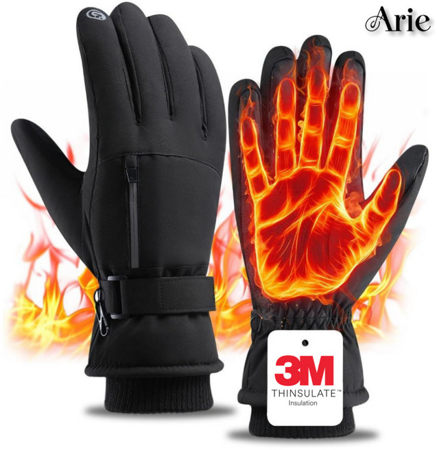 시크힐즈 티에르나 지퍼포캣 벨크로 기모 방한 장갑 12593