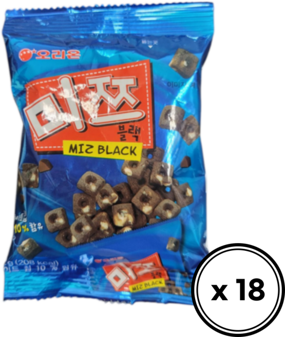 오리온 미쯔블랙 시리얼, 42g, 18개