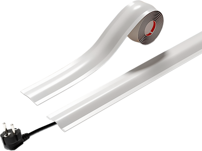 리빙로드 PVC 전선 정리용 케이블 커버 (롤 타입), 화이트, 1개