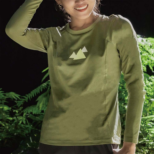 OUTDOORER 涼感循環極風衣-長袖 簡約山稜線款 登山衣 排汗衣 涼感衣 防曬