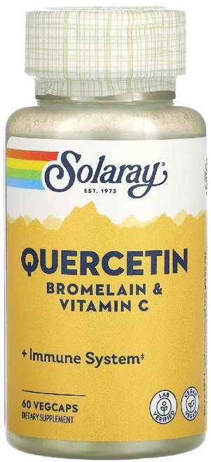 퀘르세틴 브로멜라인 및 비타민C 60베지캡슐 솔라레이, 60캡슐, 1개 - 쿠팡