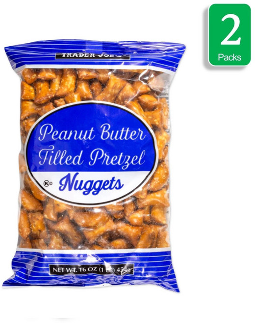 [1+1]트레이더조 피넛 버터 필드 프레첼 너겟 454g TRADER JOE'S PEANUT BUTTER FILLED PRETZEL NUGGETS, 2개