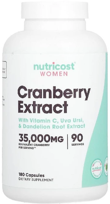뉴트리코스트 여성 크랜베리 35000mg 추출물 Cranberry Extract 180정, 1개 - 쿠팡