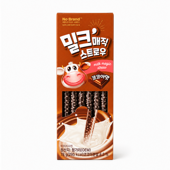 [노브랜드] 밀크매직 스트로우 딸기초코 [13개입], 3개, 13개입, 6g