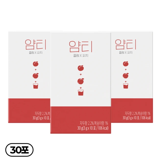 얌티 플럼 피치, 3g, 10개입, 3박스 - 쿠팡
