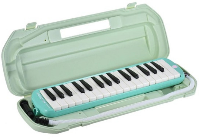 SUZUKI MX-32D Melodion Melodica Pianica 32 피아노 키 길고 짧은 마우스피스 하드 케이스가 있는 음악 교