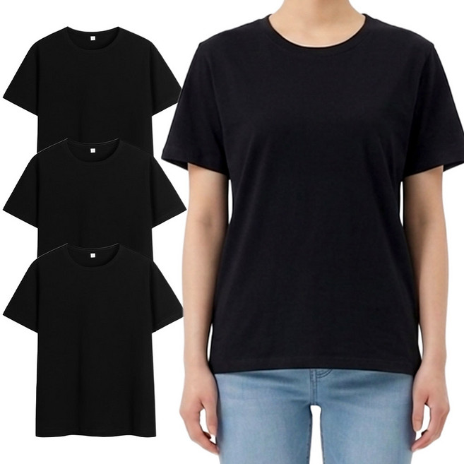 남녀공용 30수 무지반팔티 면티 교복티 반팔 면 티셔츠 흰티 기본티 무지 3장 알티엑스스포츠